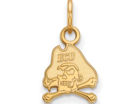 10k Yellow Gold East Carolina U XS (Tiny) Mascot Charm or Pendant For Sale