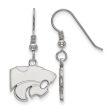 Sterling Silver Kansas State University Small Dangle Earrings Online Hot Sale