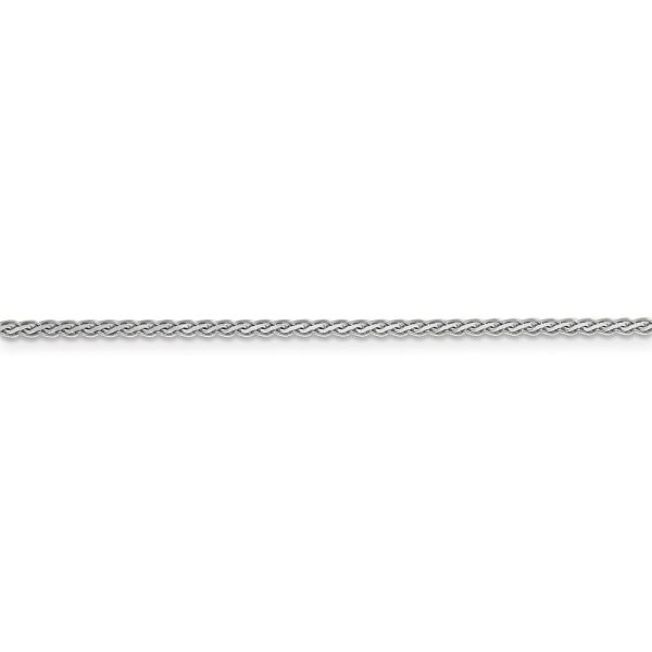 1.8mm, 14k White Gold, Flat Wheat Chain Bracelet, 7 Inch Sale