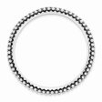 2.5mm Sterling Silver Stackable Antiqued Small Bead Band on Sale