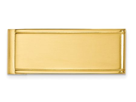 Men s Gold Tone Plated Stainless Steel Grooved Edge Money Clip Online