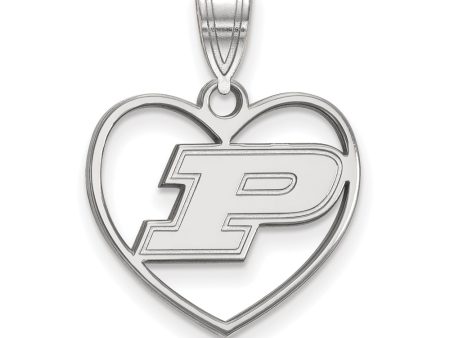 Sterling Silver Purdue Initial P Heart Pendant Discount