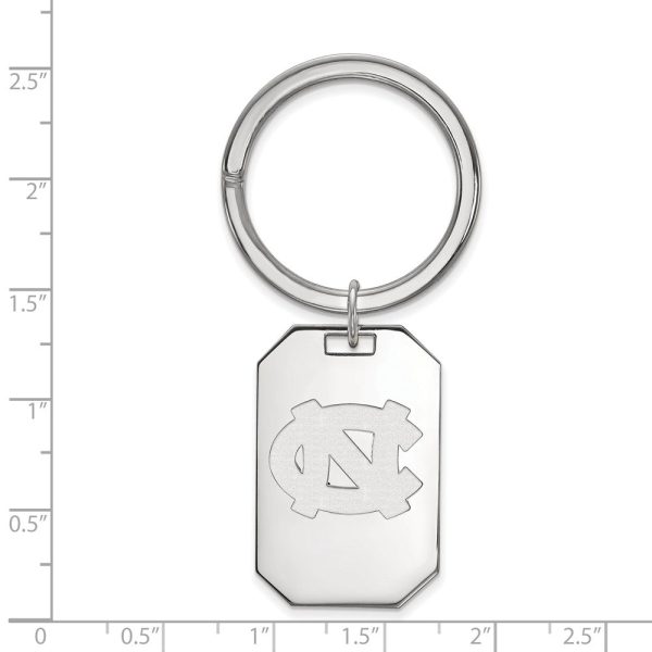 Sterling Silver North Carolina Logo Key Chain Discount