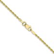 1.5mm, 10k Yellow Gold Diamond Cut Solid Rope Chain Necklace For Discount