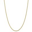 2.25mm 10k Yellow Gold Diamond Cut Solid Rope Chain Necklace Online