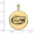 14k Gold Plated Silver U of Florida XL Enamel Disc Mascot Pendant Discount