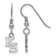 Sterling Silver Kansas State University XS (Tiny) Dangle Earrings Hot on Sale