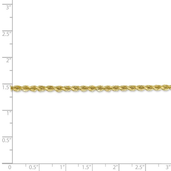 2.75mm 10k Yellow Gold Diamond Cut Solid Rope Chain Necklace Sale