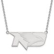 Sterling Silver North Dakota Large Logo Pendant Necklace Supply