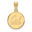 14k Gold Plated Silver California Berkeley Medium  Cal  Disc Pendant Cheap