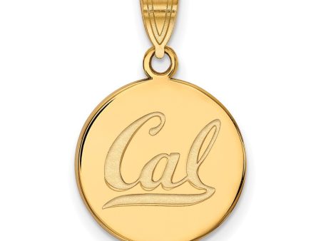 14k Gold Plated Silver California Berkeley Medium  Cal  Disc Pendant Cheap