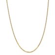 2.2mm, 14k Yellow Gold, Solid Beveled Curb Chain Necklace Online