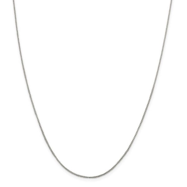 1mm Sterling Silver Solid Round Box Chain Necklace Fashion