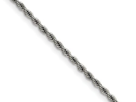 2.3mm Stainless Steel Rope Chain Necklace For Discount