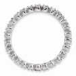 2.25mm Stackable White Topaz and .04 Ctw HI I3 Diamond Silver Band Fashion