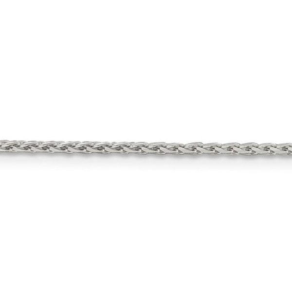 1.5mm Sterling Silver Diamond Cut Solid Round Spiga Chain Necklace For Discount