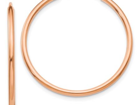 1.5mm x 27mm 14k Rose Gold Polished Endless Tube Hoop Earrings Online Hot Sale