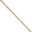 1.5mm, 14k Yellow Gold, Solid Box Chain Necklace Online Sale