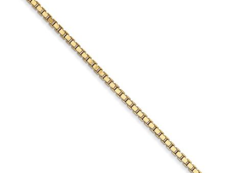 1.5mm, 14k Yellow Gold, Solid Box Chain Necklace Online Sale