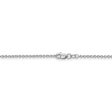 1.6mm, 14k White Gold Solid Link Cable Chain Necklace For Cheap