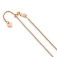 1.3mm Rose Gold Tone Plated Sterling Silver Adj. Wheat Chain Necklace Online