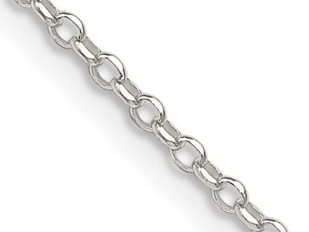 1.75mm Sterling Silver D C Solid Open Cable Chain Necklace Discount