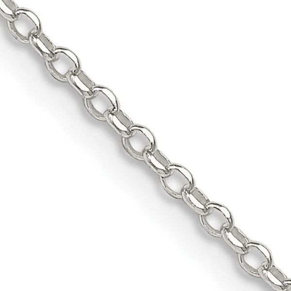 1.75mm Sterling Silver D C Solid Open Cable Chain Necklace Discount