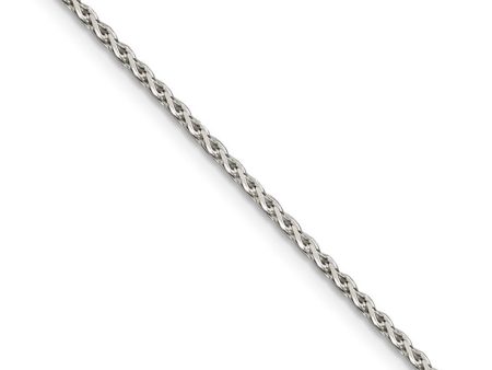 1.5mm Sterling Silver, Diamond Cut Solid Spiga Chain Necklace Online Sale