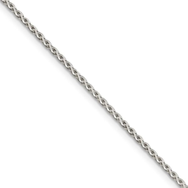 1.5mm Sterling Silver, Diamond Cut Solid Spiga Chain Necklace Online Sale