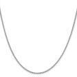 2.1mm 14k White Gold Diamond Cut Open Franco Chain Necklace Discount