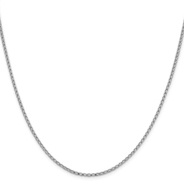 2.1mm 14k White Gold Diamond Cut Open Franco Chain Necklace Discount