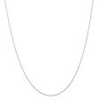 0.5mm, 14k White Gold, Cable Rope Chain Necklace For Sale