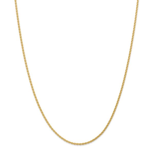 1.75mm, 14k Yellow Gold, Solid Parisian Wheat Chain Necklace Online Hot Sale