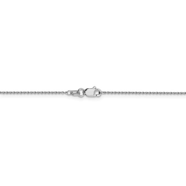 0.9mm 10k White Gold Diamond Cut Cable Chain Necklace Online