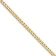 2.2mm, 14k Yellow Gold, Solid Beveled Curb Chain Necklace Online