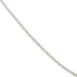 1.75mm Rhodium Plated Sterling Silver Solid Round Spiga Chain Necklace on Sale