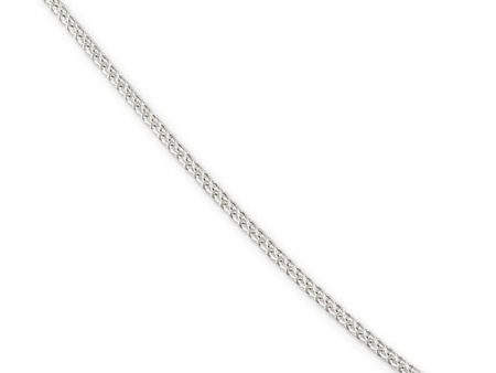 1.75mm Rhodium Plated Sterling Silver Solid Round Spiga Chain Necklace on Sale