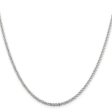 2.25mm Sterling Silver Classic Solid Rope Chain Necklace Online Hot Sale