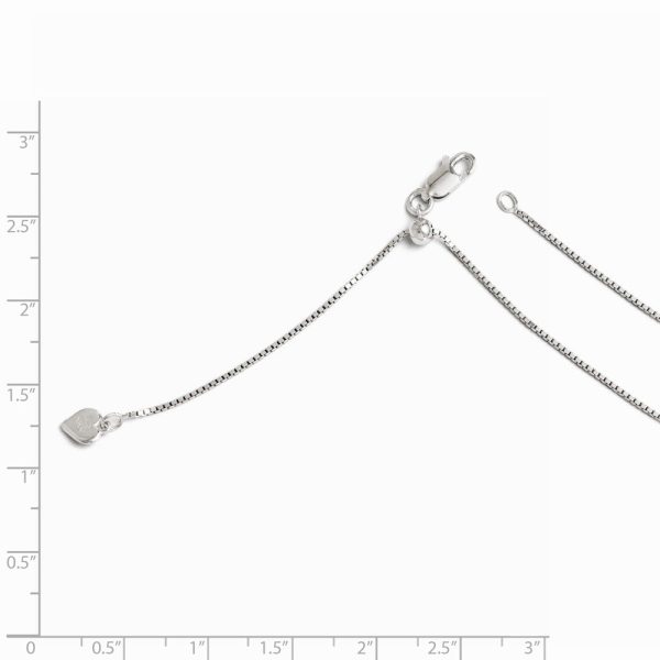 1mm Sterling Silver Adjustable Box Chain Necklace Online Hot Sale