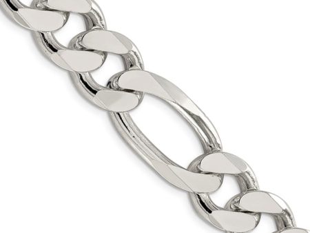 Men s 15mm, Sterling Silver, Solid Figaro Chain Necklace Online Sale