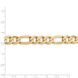 10mm, 14k Yellow Gold, Flat Figaro Chain Necklace Discount