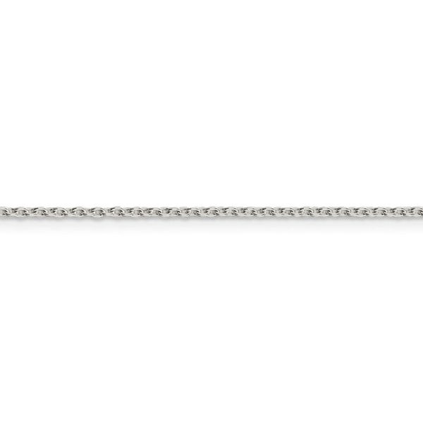 1.5mm, Sterling Silver Classic Solid Cable Chain Necklace For Sale