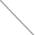 1.8mm, 14k White Gold, Diamond Cut Solid Rope Chain Necklace Online