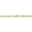 2.5mm 10k Yellow Gold Hollow Figaro Chain Necklace Fashion