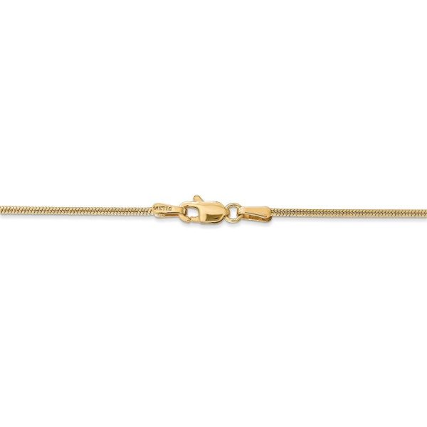 1.2mm 14k Yellow Gold Round Snake Chain Necklace Supply