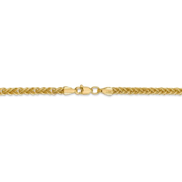 2.6mm, 14k Yellow Gold, Hollow Wheat Chain Necklace For Discount