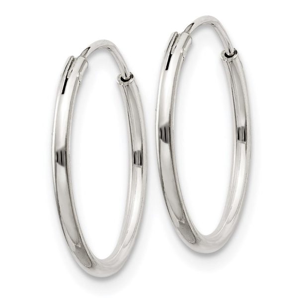 1.3mm, Sterling Silver, Endless Hoop Earrings - 16mm (5 8 Inch) Cheap