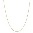 1mm, 14k Yellow Gold, Solid Parisian Wheat Chain Necklace For Discount