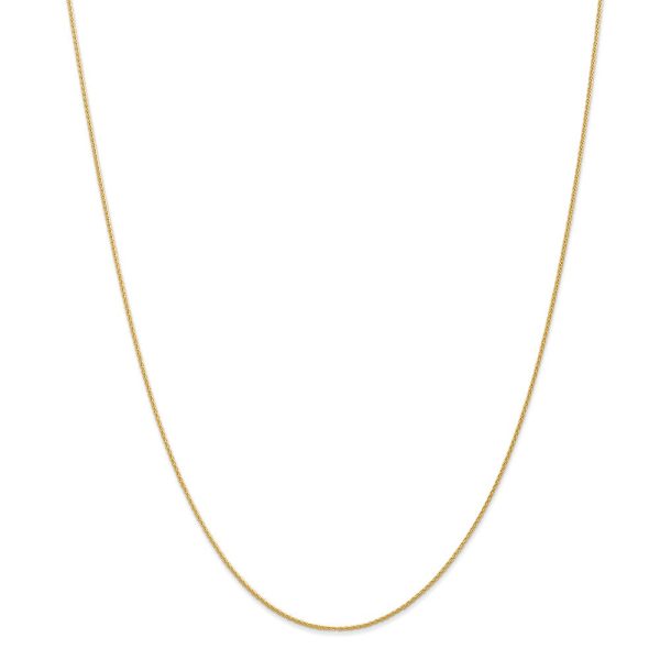 1mm, 14k Yellow Gold, Solid Parisian Wheat Chain Necklace For Discount