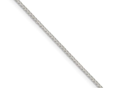 1.25mm, Sterling Silver Round Solid Spiga Chain Necklace For Sale